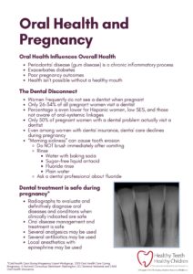 Informative guide on oral health during pregnancy.